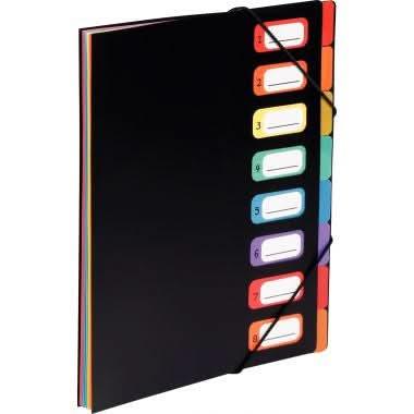 Trieur extensible en polypro 8 compartiments Rainbow Class Viquel - Ma Rentrée Facile