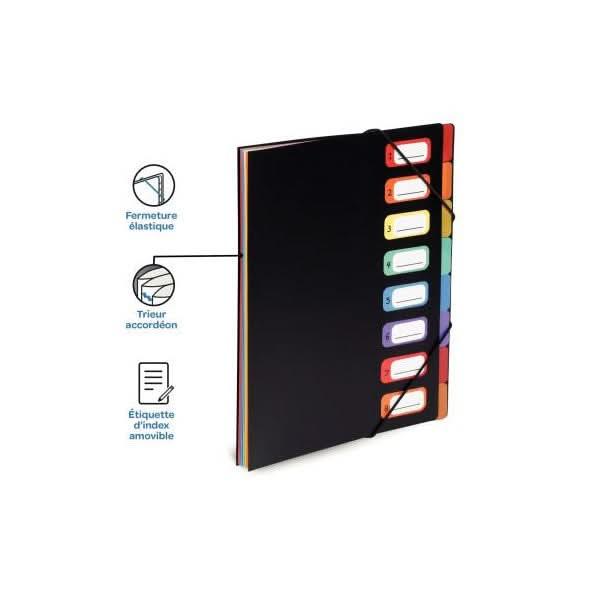 Trieur extensible en polypro 8 compartiments Rainbow Class Viquel - Ma Rentrée Facile