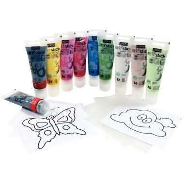 10 tubes de 75ml de peinture repositionnable ARTI'STICK - Ma Rentrée Facile