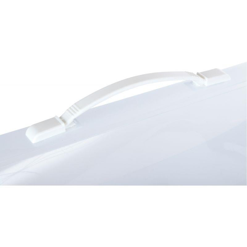 Valisette en polypropylène, dos 4 cm, incolore translucide